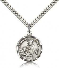 St. Camillus of Lellis Medal, Sterling Silver [BL6304]