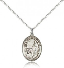 Our Lady of Lourdes Medal, Sterling Silver, Medium [BL0379]