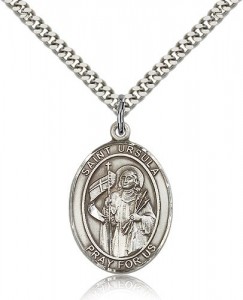 St. Ursula Medal, Sterling Silver, Large [BL3838]