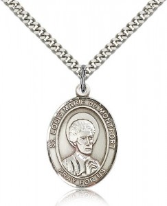 St. Louis Marie De Montfort Medal, Sterling Silver, Large [BL2625]