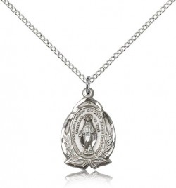 Miraculous Medal, Sterling Silver [BL5192]