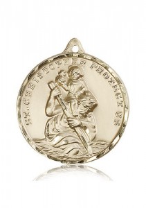 St. Christopher Medal, 14 Karat Gold [BL4234]