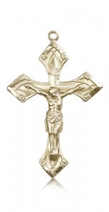 Crucifix Pendant, 14 Karat Gold [BL4677]