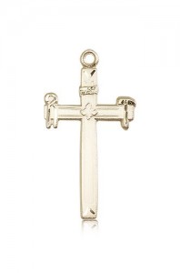 Carpenter Cross Pendant, 14 Karat Gold [BL5425]