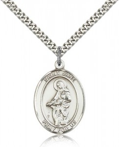 St. Jane of Valois Medal, Sterling Silver, Large [BL2166]