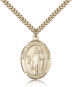 St. Joseph the Worker Medal, Gold Filled, Large [BL2433]