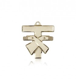 Franciscan Cross Pendant, 14 Karat Gold [BL6824]