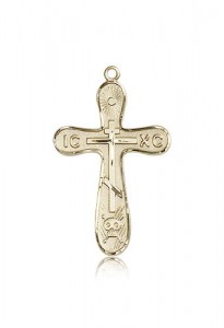 Cross Pendant, 14 Karat Gold [BL4358]