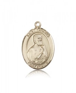 St. Thomas the Apostle Medal, 14 Karat Gold, Large [BL3805]