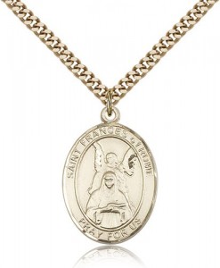 St. Frances of Rome Medal, Gold Filled, Large [BL1810]