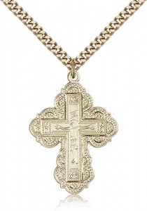 Irene Cross Pendant, Gold Filled [BL4363]