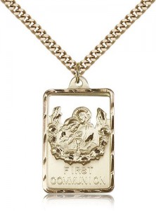 Communion First Reconciliation Medal, Gold Filled [BL6027]