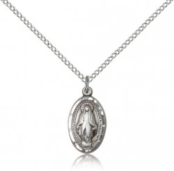 Miraculous Medal, Sterling Silver [BL5216]