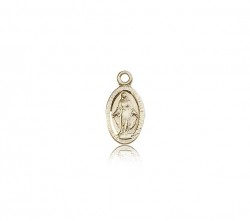 Miraculous Medal, 14 Karat Gold [BL5792]