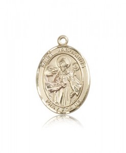 St. Januarius Medal, 14 Karat Gold, Large [BL2169]