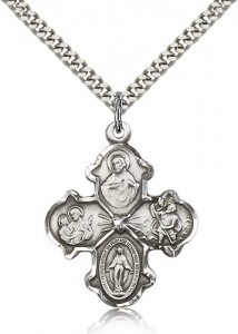 4 Way Cross Pendant, Sterling Silver [BL6340]