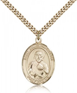 St. James the Lesser Medal, Gold Filled, Large [BL2154]