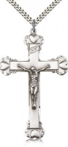 Crucifix Pendant, Sterling Silver [BL4756]