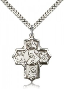 St. Philomena, St. Theresa, St. Rita, St. Anthony, St. Jude Medal, Sterling Silver [BL6421]