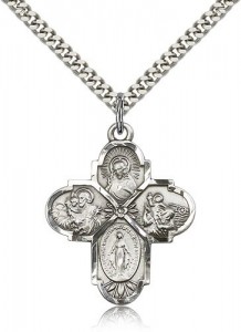 4 Way Cross Pendant, Sterling Silver [BL6367]