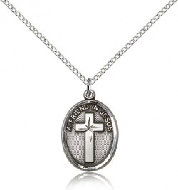 A Friend In Jesus Medal, Sterling Silver [BL5001]
