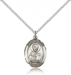 St. Timothy Medal, Sterling Silver, Medium [BL3821]