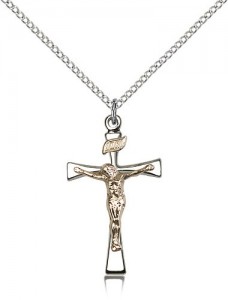 Maltese Crucifix Pendant, Two-Tone [BL5395]