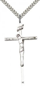 Crucifix Pendant, Sterling Silver [BL4051]