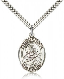 St. Perpetua Medal, Sterling Silver, Large [BL3048]