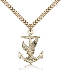 Anchor Eagle Medal, Gold Filled [BL6469]