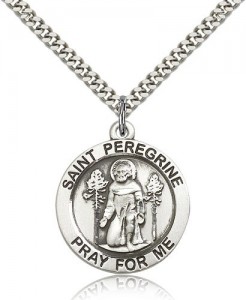 St. Peregrine Medal, Sterling Silver [BL5751]