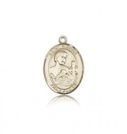 St. Kieran Medal, 14 Karat Gold, Medium [BL2557]