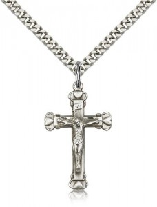 Crucifix Pendant, Sterling Silver [BL4651]