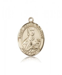 St. Gemma Galgani Medal, 14 Karat Gold, Large [BL1861]
