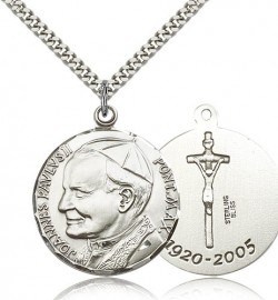 Pope John Paul II Medal, Sterling Silver [BL5491]