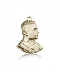 Saint Pius X Medal, 14 Karat Gold [BL5052]
