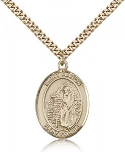 St. Aaron Medal, Gold Filled, Large [BL0561]