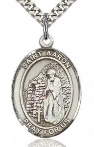 St. Aaron Medal, Sterling Silver, Large [BL0564]