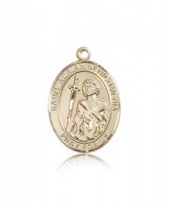 St. Adrian of Nicomedia Medal, 14 Karat Gold, Large [BL0567]