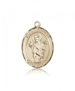 St. Aedan of Ferns Medal, 14 Karat Gold, Large [BL0576]