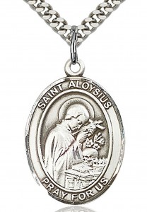 St. Aloysius Gonzaga Medal, Sterling Silver, Large [BL0660]