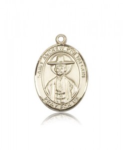 St. Andrew Kim Taegon Medal, 14 Karat Gold, Large [BL0699]