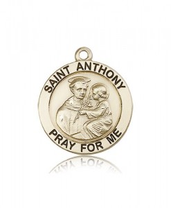 St. Anthony Medal, 14 Karat Gold [BL5735]