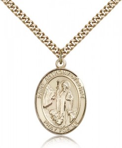 St. Anthony of Egypt Medal, Gold Filled, Large [BL0756]