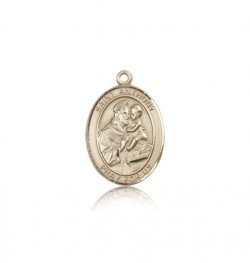 St. Anthony of Padua Medal, 14 Karat Gold, Medium [BL0763]