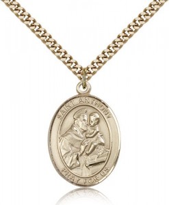 St. Anthony of Padua Medal, Gold Filled, Large [BL0765]