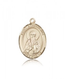 St. Athanasius Medal, 14 Karat Gold, Large [BL0789]
