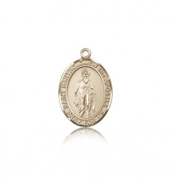 St. Bartholomew the Apostle Medal, 14 Karat Gold, Medium [BL0844]