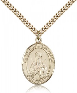 St. Basil the Great Medal, Gold Filled, Large [BL0855]