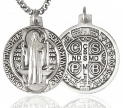 St. Benedict Medal, Sterling Silver [BL4042]